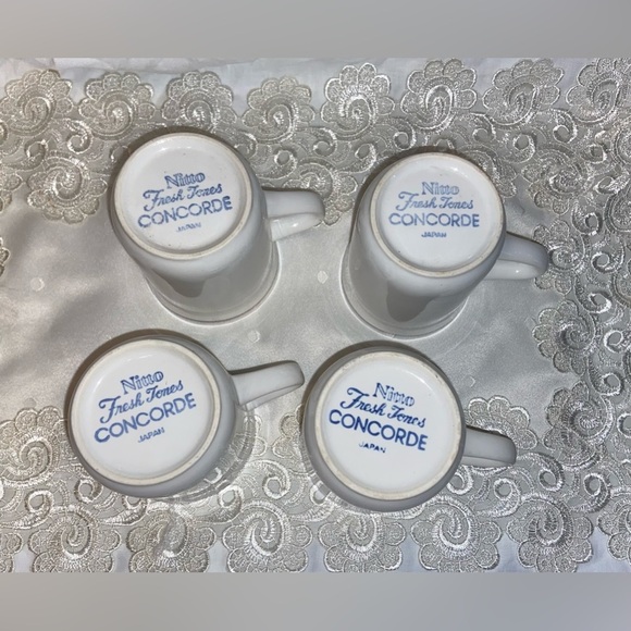 3/55$ Set of 4 Vintage Nitro Fresh Jones Concorde white Japanese coffee/tea cups - Picture 4 of 8